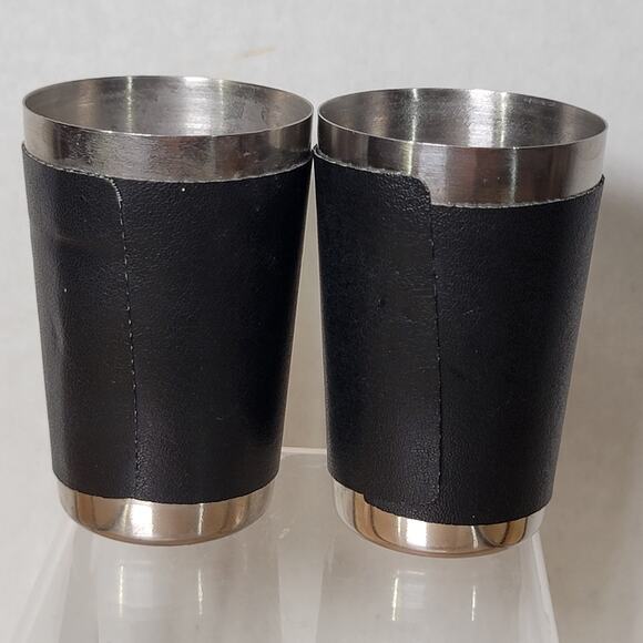 Set of 2 Jägermeister Stainless Steel 2.5" Shot Glasses - Picture 2 of 5